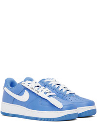 Chaussures de sport en cuir bleues Nike