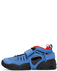 Chaussures de sport en cuir bleues Nike