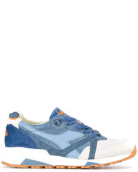 Chaussures de sport en cuir bleues Diadora