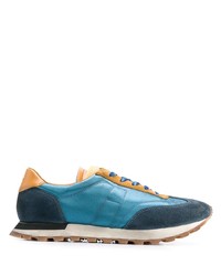 Chaussures de sport en cuir bleues Maison Margiela