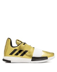Chaussures de sport en cuir dorées adidas