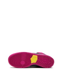 Chaussures de sport en cuir fuchsia Nike