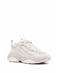 Chaussures de sport en cuir grises Amiri