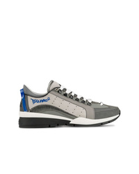 Chaussures de sport en cuir grises DSQUARED2