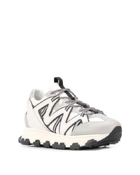 Chaussures de sport en cuir grises Lanvin