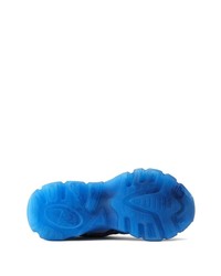 Chaussures de sport en cuir imprimé tie-dye bleues Axel Arigato