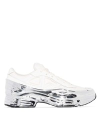 Chaussures de sport en cuir imprimées blanches Adidas By Raf Simons