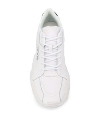 Chaussures de sport en cuir imprimées blanches VERSACE JEANS COUTURE