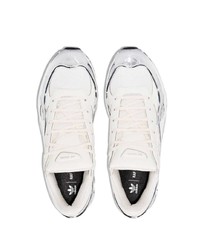 Chaussures de sport en cuir imprimées blanches Adidas By Raf Simons