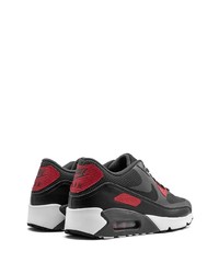 Chaussures de sport en cuir imprimées noires Nike