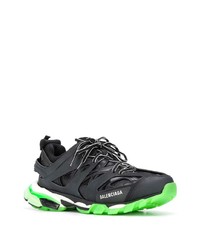 Chaussures de sport en cuir imprimées noires Balenciaga