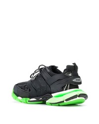 Chaussures de sport en cuir imprimées noires Balenciaga