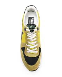 Chaussures de sport en cuir imprimées olive Golden Goose Deluxe Brand