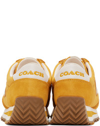 Chaussures de sport en cuir jaunes Coach 1941