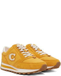 Chaussures de sport en cuir jaunes Coach 1941