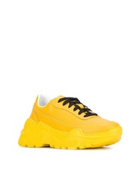 Chaussures de sport en cuir jaunes Joshua Sanders