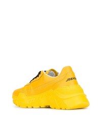 Chaussures de sport en cuir jaunes Joshua Sanders