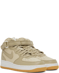 Chaussures de sport en cuir marron clair Nike