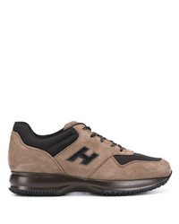 Chaussures de sport en cuir marron Hogan