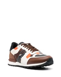 Chaussures de sport en cuir marron Valentino Garavani