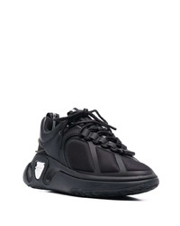 Chaussures de sport en cuir noires Balmain