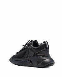 Chaussures de sport en cuir noires Balmain