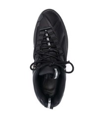 Chaussures de sport en cuir noires Balmain