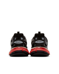 Chaussures de sport en cuir noires Balenciaga