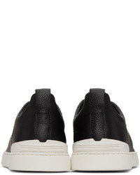 Chaussures de sport en cuir noires Zegna