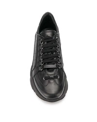 Chaussures de sport en cuir noires DSQUARED2