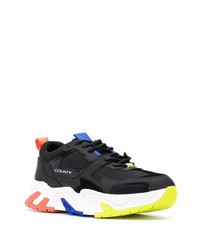 Chaussures de sport en cuir noires Marcelo Burlon County of Milan