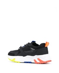 Chaussures de sport en cuir noires Marcelo Burlon County of Milan