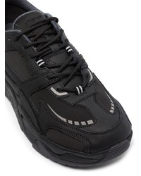 Chaussures de sport en cuir noires Marcelo Burlon County of Milan