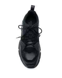 Chaussures de sport en cuir noires Tommy Hilfiger