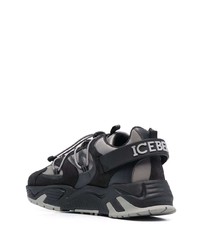 Chaussures de sport en cuir noires Iceberg