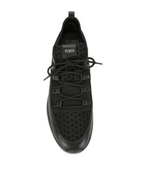 Chaussures de sport en cuir noires Tod's