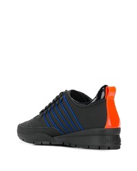 Chaussures de sport en cuir noires DSQUARED2