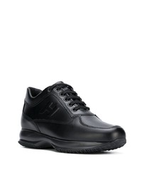 Chaussures de sport en cuir noires Hogan