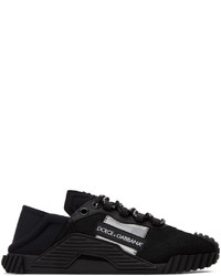 Chaussures de sport en cuir noires Dolce & Gabbana