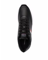 Chaussures de sport en cuir noires Tommy Hilfiger