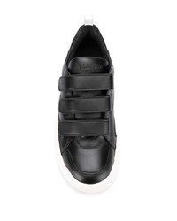 Chaussures de sport en cuir noires Valentino