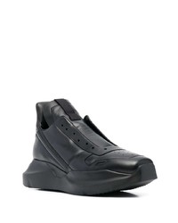 Chaussures de sport en cuir noires Rick Owens