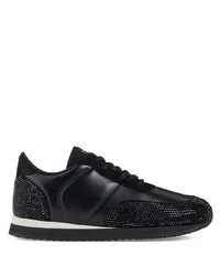 Chaussures de sport en cuir noires Giuseppe Zanotti