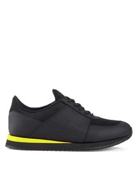 Chaussures de sport en cuir noires Giuseppe Zanotti