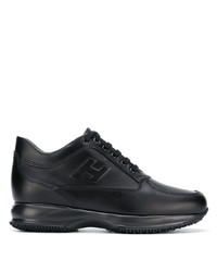 Chaussures de sport en cuir noires Hogan