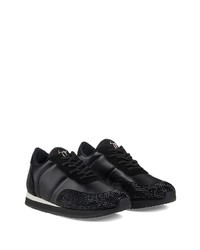 Chaussures de sport en cuir noires Giuseppe Zanotti