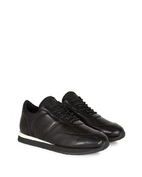 Chaussures de sport en cuir noires Giuseppe Zanotti