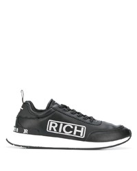 Chaussures de sport en cuir noires John Richmond