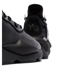 Chaussures de sport en cuir noires Y-3