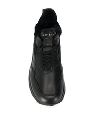 Chaussures de sport en cuir noires Henderson Baracco